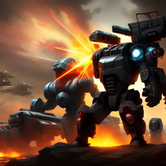 “mdjrny-v4 Create a dramatic and highly detailed poster art featuring a Titanfall Monarc Mech in the midst of a battle, firing a salvo of rockets from his shoulder mounted rockets. The Diablo 3 class character should be the centerpiece of the composition, with a dramatic pose and intense facial expression. The rockets should be depicted in mid-flight, with fiery trails. swap out the mech for a Diablo 3 class character”
