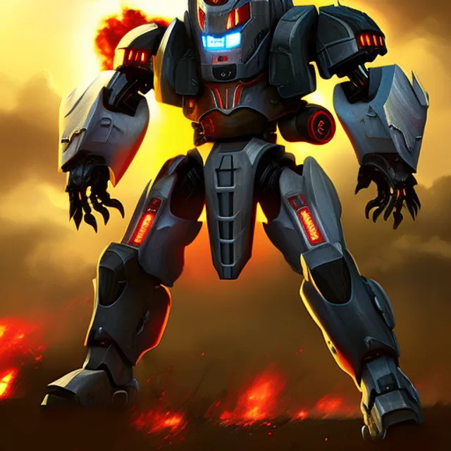“mdjrny-v4 Create a dramatic and highly detailed poster art featuring a Titanfall Monarc Mech in the midst of a battle, firing a salvo of rockets from his shoulder mounted rockets. The Diablo 3 class character should be the centerpiece of the composition, with a dramatic pose and intense facial expression. The rockets should be depicted in mid-flight, with fiery trails. swap out the mech for a Diablo 3 class character”