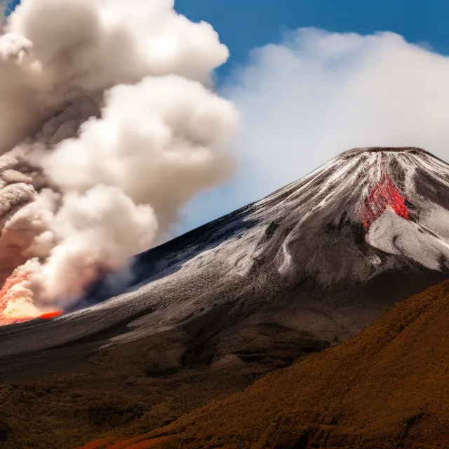 erupting valcano