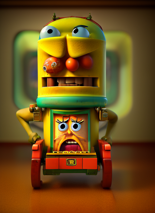 Portrait of Spongebob Squarepants, medium format