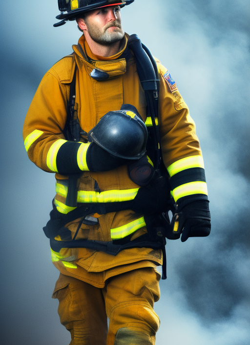 a portrait of a fireman