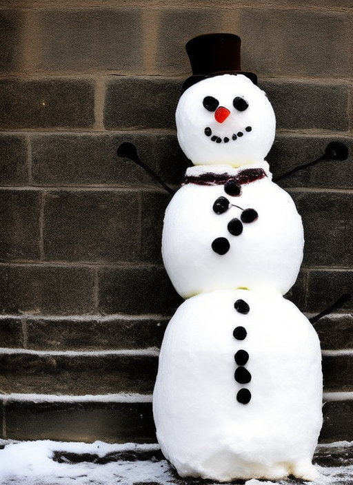 a snowman made of ice cream