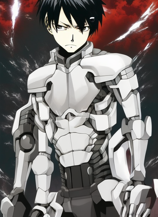 cyborg anime boy