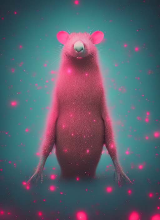 rodent in the style of beeple
