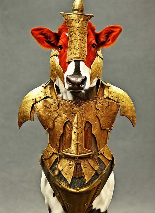 cow wearing armor