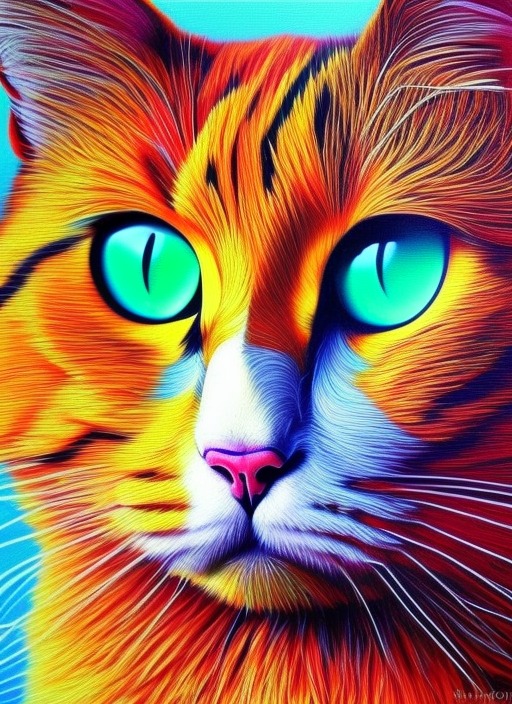 cat very intricate, intricate, vibrant, colorful, vibrant, very - detailed, detailed, vibrant. intricate, hyper - detailed, vibrant. intricate, vibrant. intricate, hyper - detailed. intricate, hyper - detailed, vibrant. intricate, vibrant. photorealistic painting of a cat. hd. hq. hyper