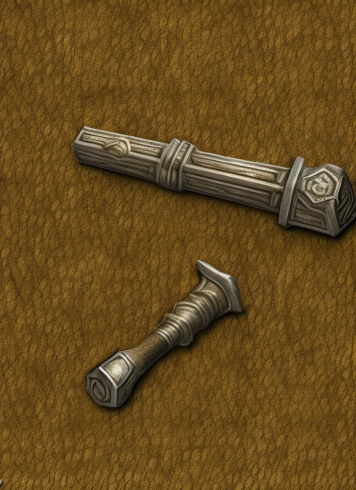 A photo of a dwarven hammer