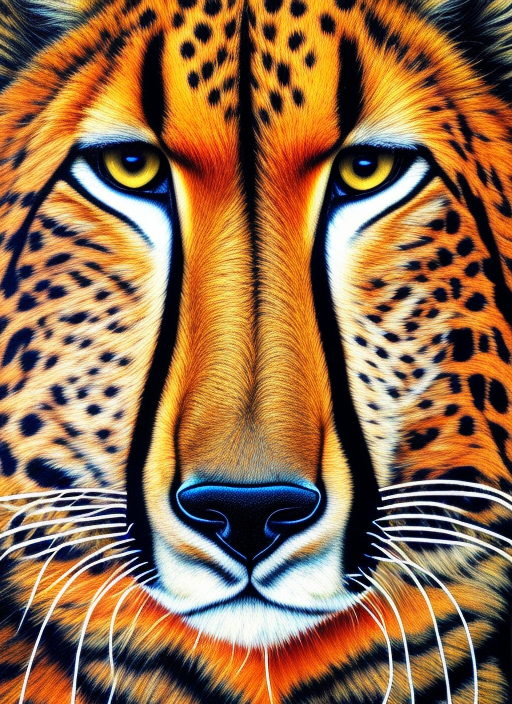 cheetah very intricate, intricate, vibrant, colorful, vibrant, very - detailed, detailed, vibrant. intricate, hyper - detailed, vibrant. intricate, vibrant. intricate, hyper - detailed. intricate, hyper - detailed, vibrant. intricate, vibrant. photorealistic painting of a cheetah hd. hq. hyper - detailed. very detailed. vibrant colors. award winning. 