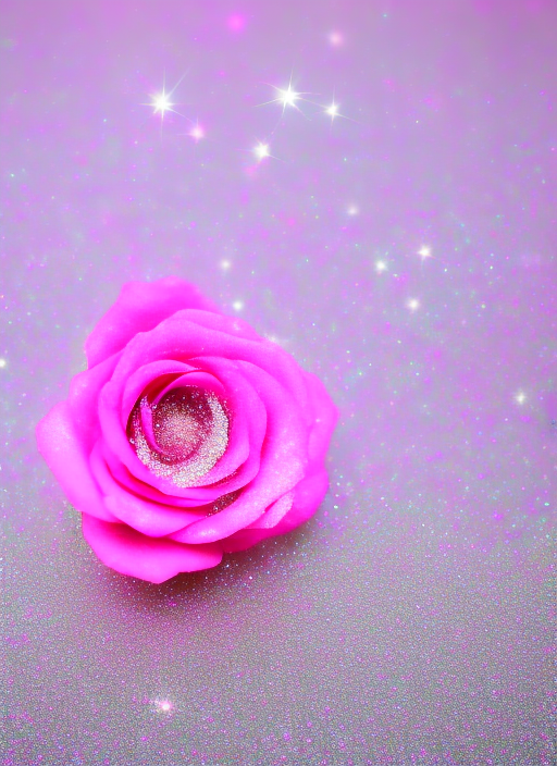 soft photography pink rose made of glitter