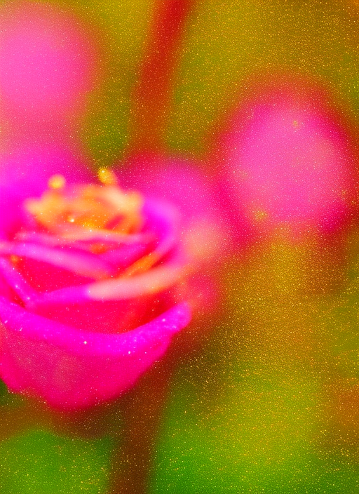 soft photography blooming pink glitter rose flower