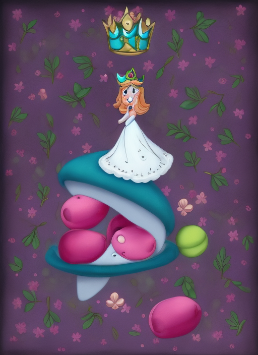 princess peach and the pea, pixar style