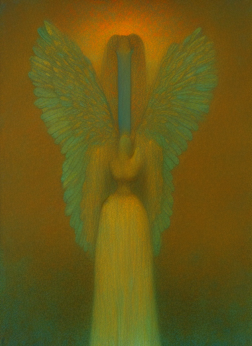 angel wings, holding an m4, beksinski