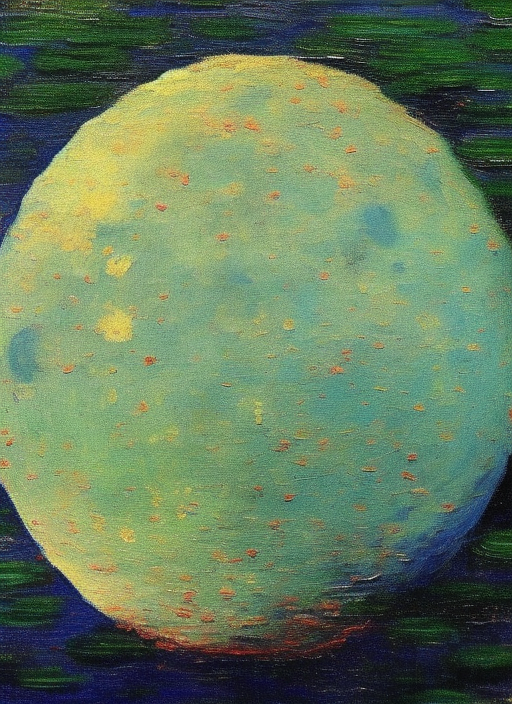 A frog on the moon, Monet 