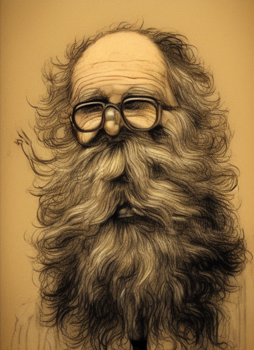 “an old man with glasses and a cane. hair, cheek, glasses, head, cartoon, gesture, eyewear, art, beard, facial hair”
