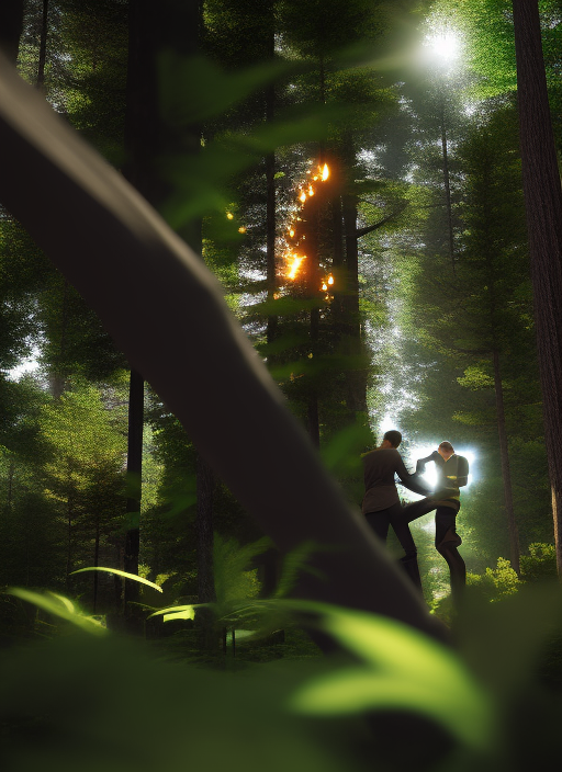 Boy killing someone, Forest, cinematic lighting, illustration, cinematic lighting, 8k, smoothness 100, 1000x1000