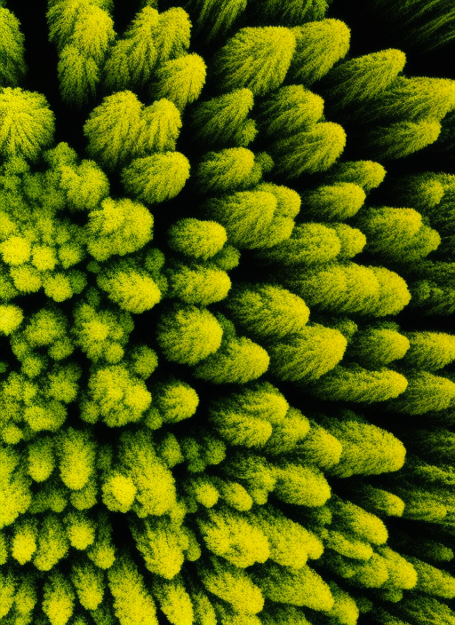 a forest in bird eye view
