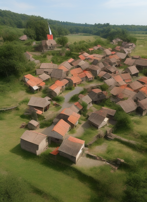 a small village. a small village. anthropomorphic, award winning photography