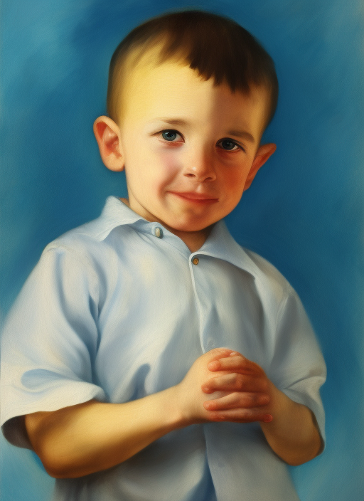 portrait of a small boy, realistic, hd