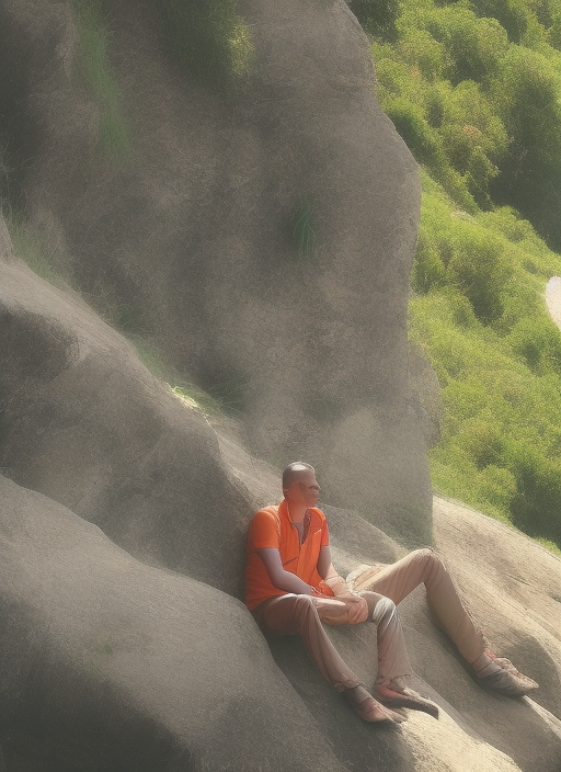 sitting near a beutiful  cliff and thinking of love 