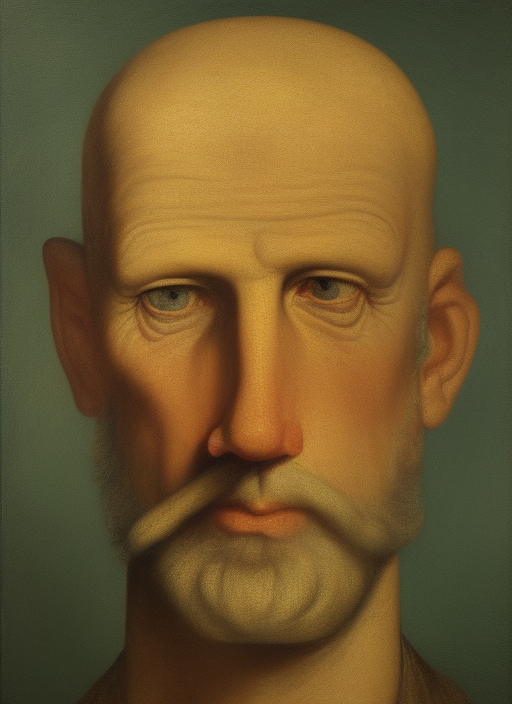 portrait of  a  man head, realistic
