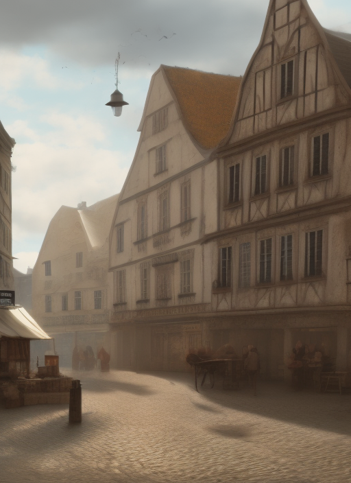 a old market place, realistic 