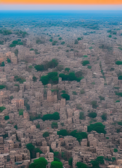 a morning  day time in a beautiful ancient city in a bird eye view realistic hd 