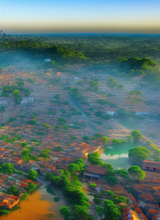 a morning  day time in a beautiful ancient city in a bird eye view realistic hd 