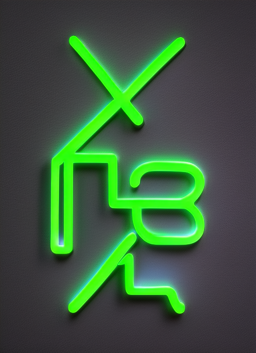 alphabet 'D' in neon 