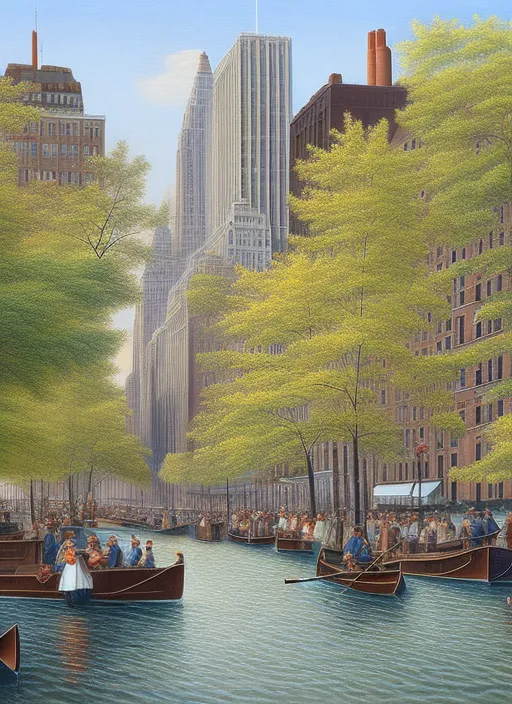 very very very realistic picture of New York in the 1800s, 4k detailed, very very well detailed painting