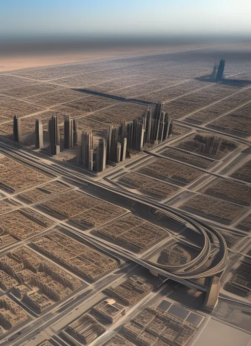 Dubai in 1800s, 3d render, realistic, bird eye view, 