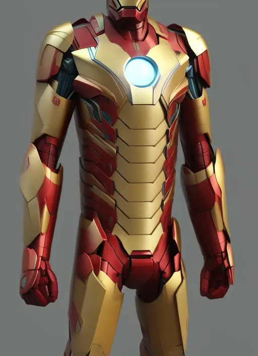 the FIRST IRON MAN suit, 3d render, realistic