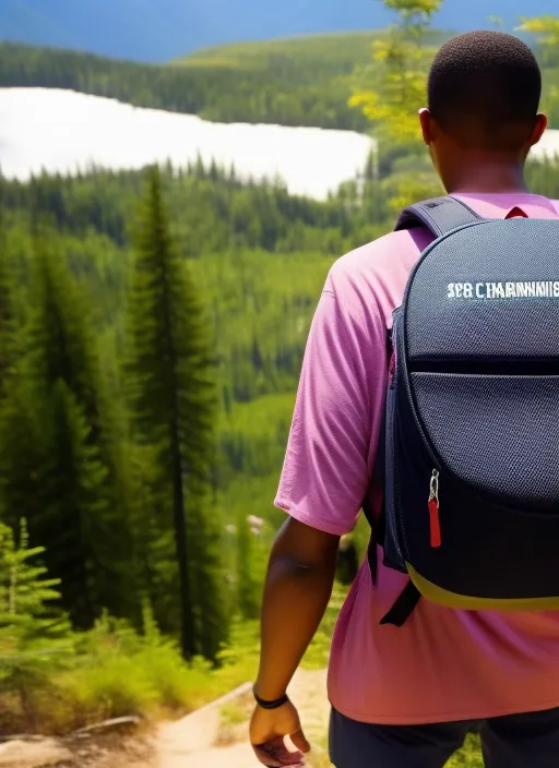 A person is shown carrying a backpack filled with bricks, with a look of exhaustion on their face. In the background, there is a path leading up to a mountaintop, with a person standing at the summit, arms raised in triumph. The text on the image reads: "Stop carrying the weight of worry, embrace challenges and make sh*t happen"