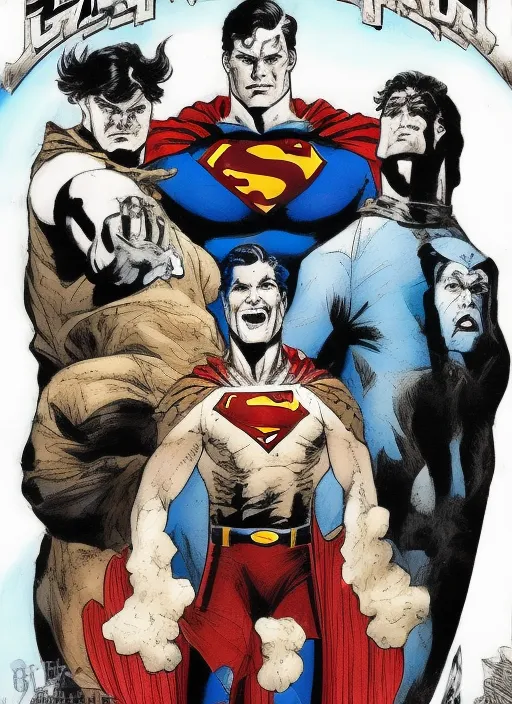 Superman and bad guys 8
