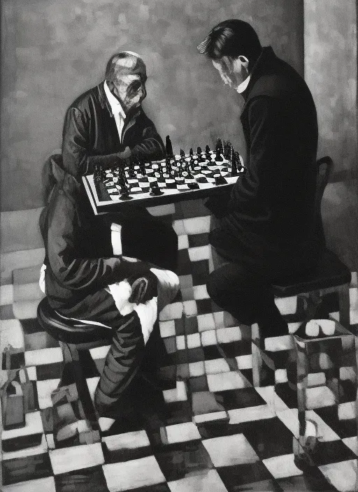 chess game"checkmate.". chess game"checkmate.". celestial, chiaroscuro