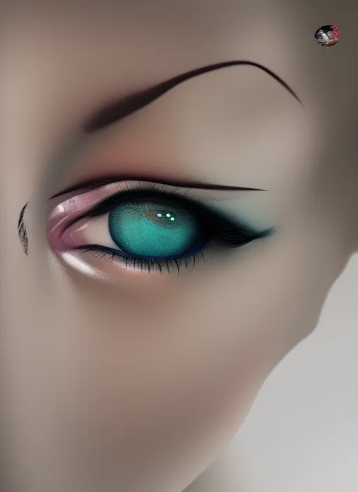 women eye, realistic, 3d render