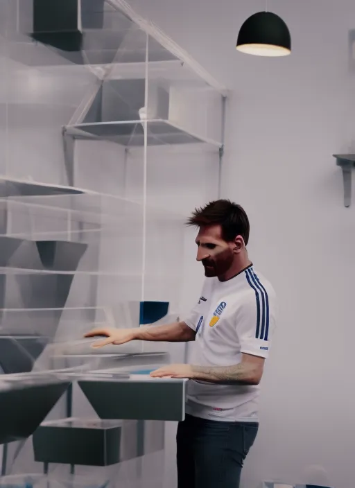 Lionel Messi assembles an IKEA table