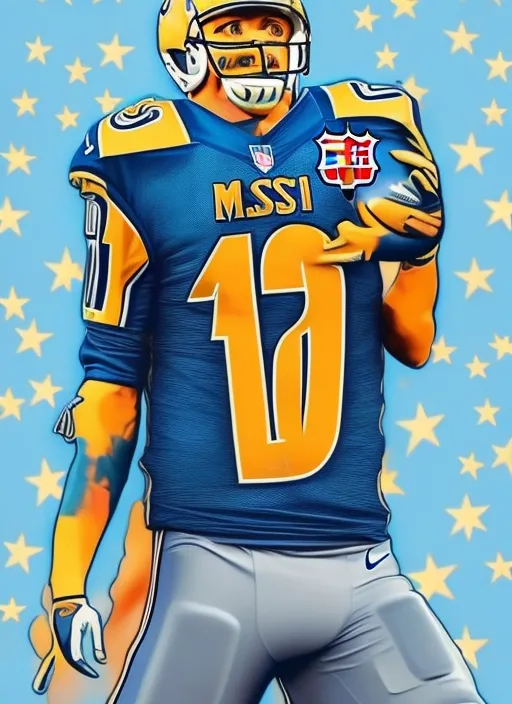 Lionel Messi as a NFL PLAYER