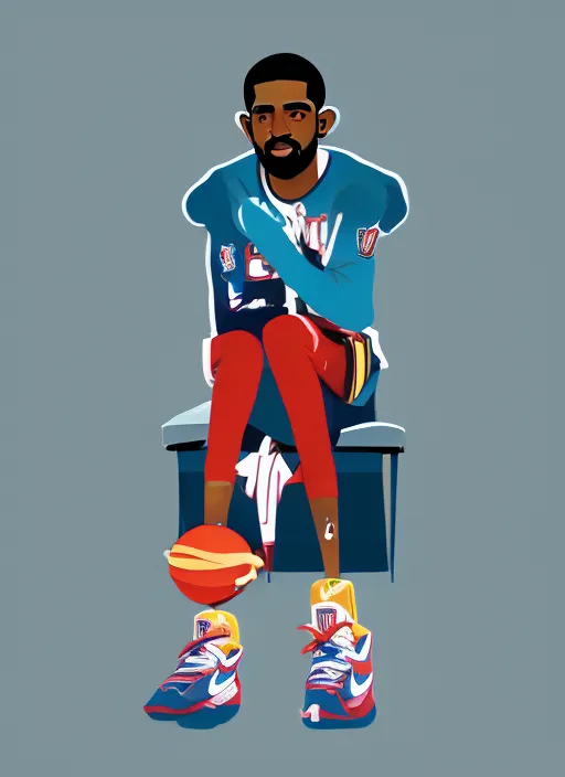 kyrie irving as a babysitter, full body shot