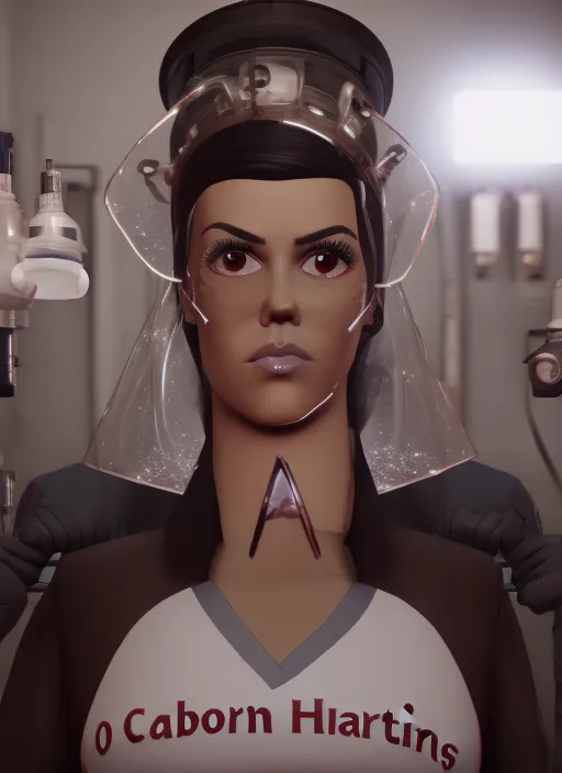 Kourtney Kardashian as a surgeon. uhd 8k cryengine, sparkles, steampunk, oscar winning, masterpiece