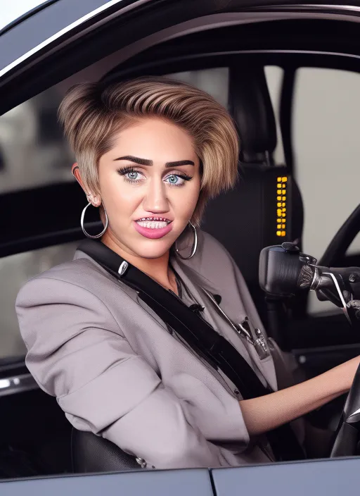 miley cyrus working as cab driver