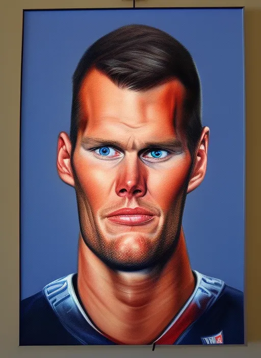 portrait of tom brady, inspired by pixar