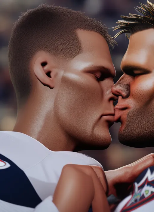 tom brady kissing antonio brown on the lips