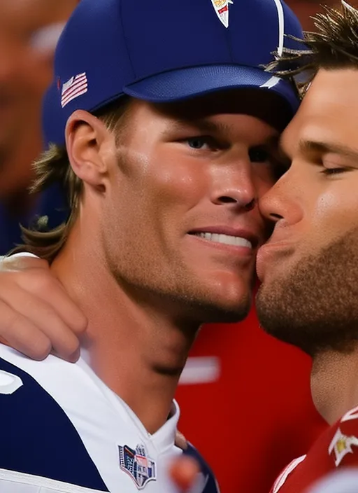 tom brady kissing antonio brown on lips