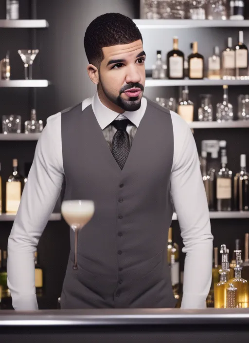 Drake as a Bartender 