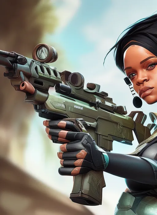 rihanna as valorant snipergirl