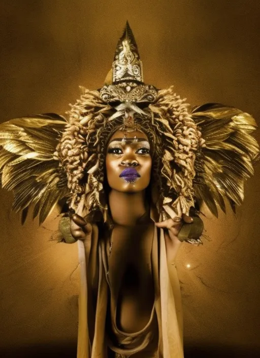 rihanna as a shaman priest