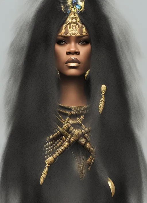 rihanna as a shaman priest