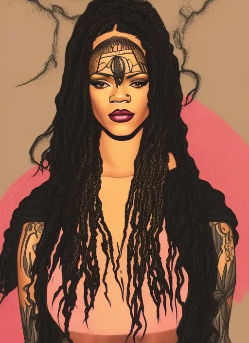 rihanna as a shaman priest