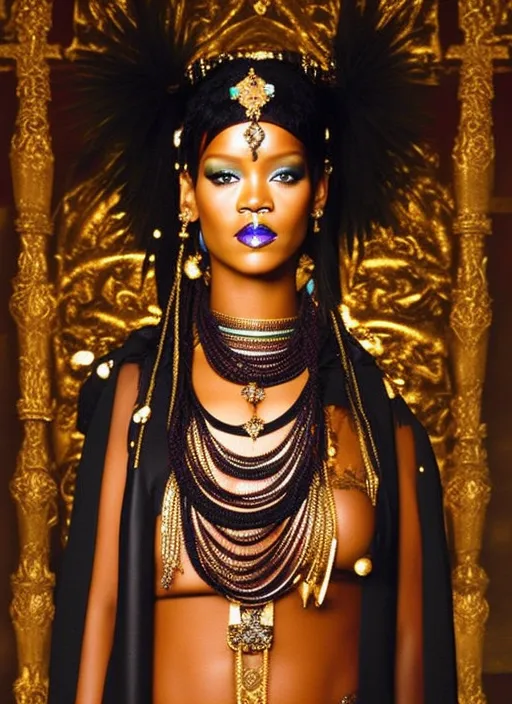 rihanna as a shaman priest