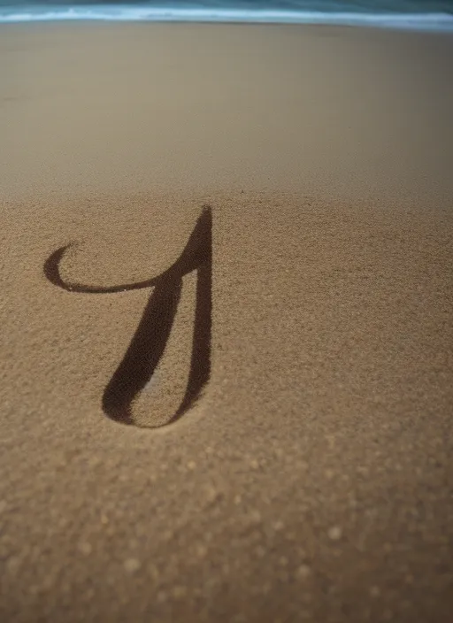 M written in sand at the sunset with the sun setting behind. M written in sand with the sun setting behind